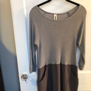 Anthropology Two-Toned Grey Dress